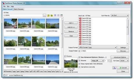 FastStone Photo Resizer программа для пакетного (массового) изменения изображений
