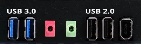 Цвет пластика на USB 3.0 и USB 2.0