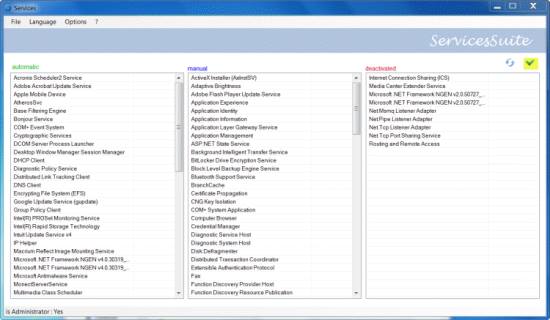 services suite - Управление сервисами Windows XP/7 с помощью Service Suite